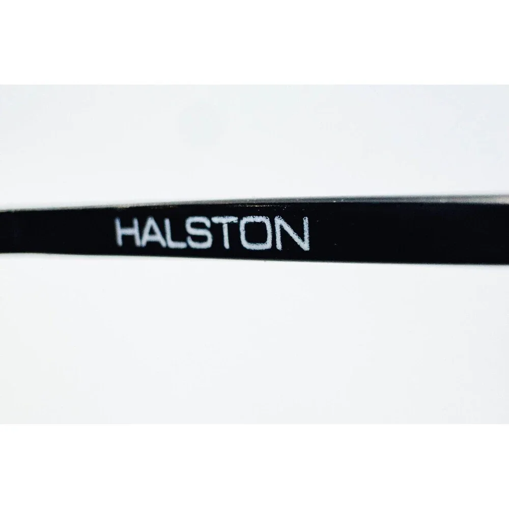 Halston Eyeglasses Mens Black H 181 Col 90 Rectangular Metal 54-19-140